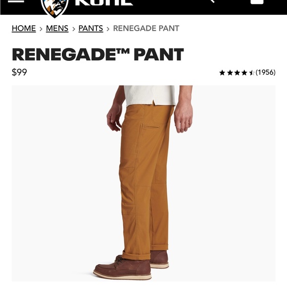 Kühl Men’s Renegade Pant - Teak 30x32 - Picture 8 of 14